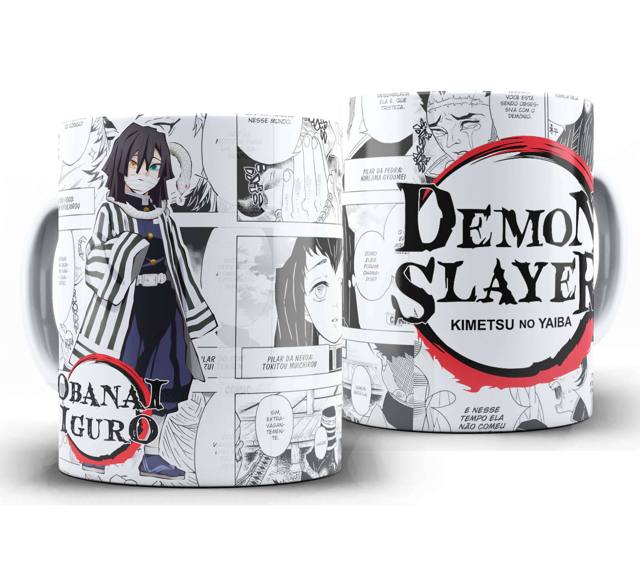 Caneca Anime Manga - Demon Slayer Kimetsu no Yaiba - Obanai Iguro